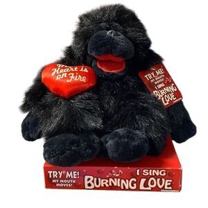 Vintage 1997 Dan Dee Valentine Burning Love Singing Gorilla WORKS